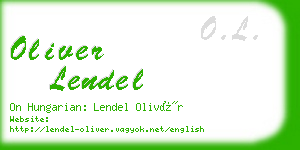 oliver lendel business card